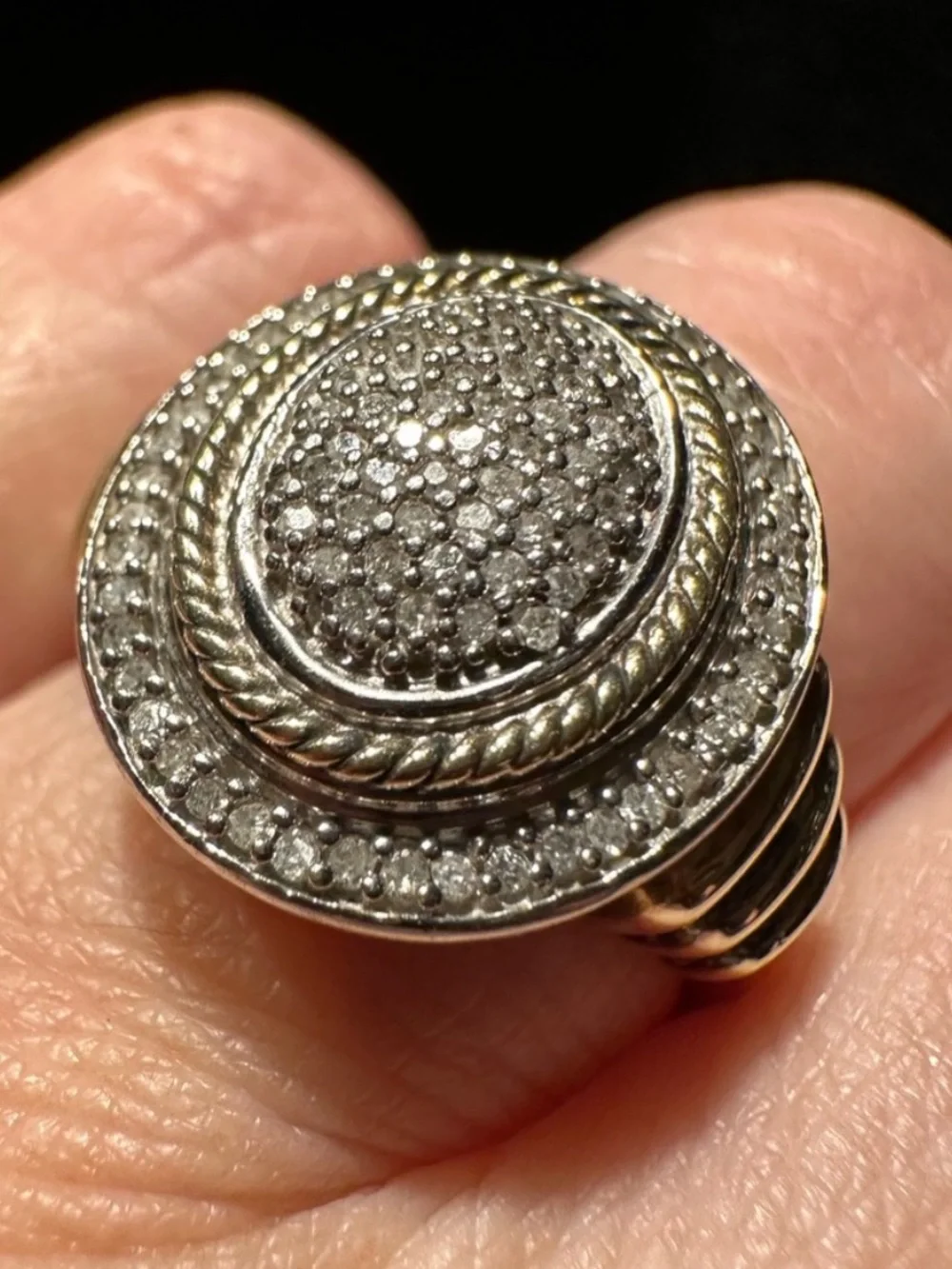 JWBR Sterling Silver Diamond Pave Ring ๐ - Picture 2 of 10